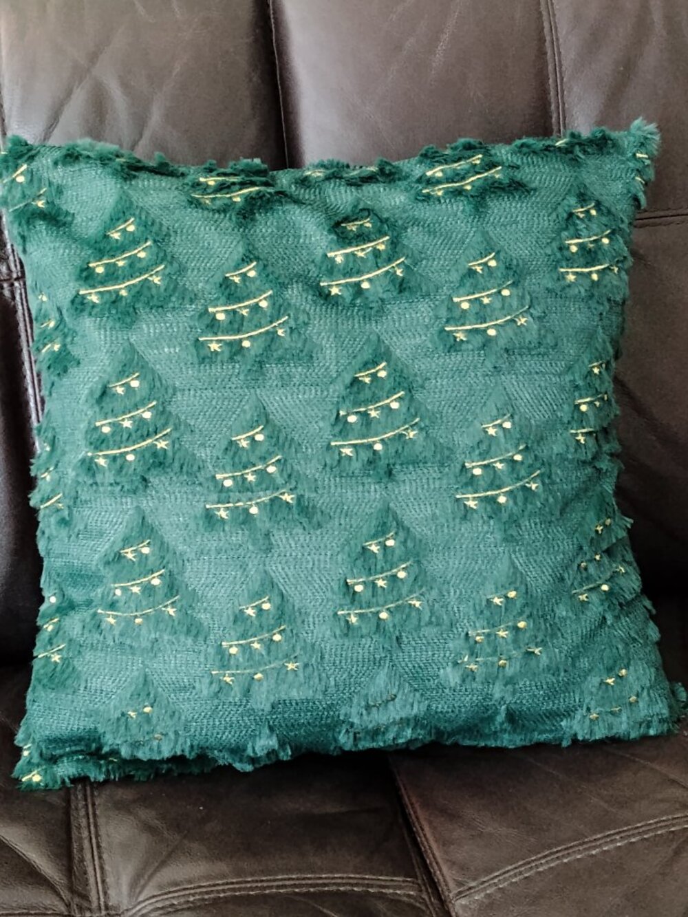 Green Christmas pillow cover